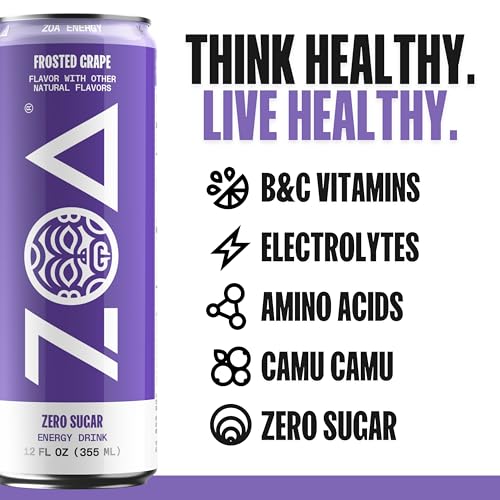 Zoa Zero Sugar Energy Drinks, Variety Pack - Sugar Free With Electrolytes thumb #1