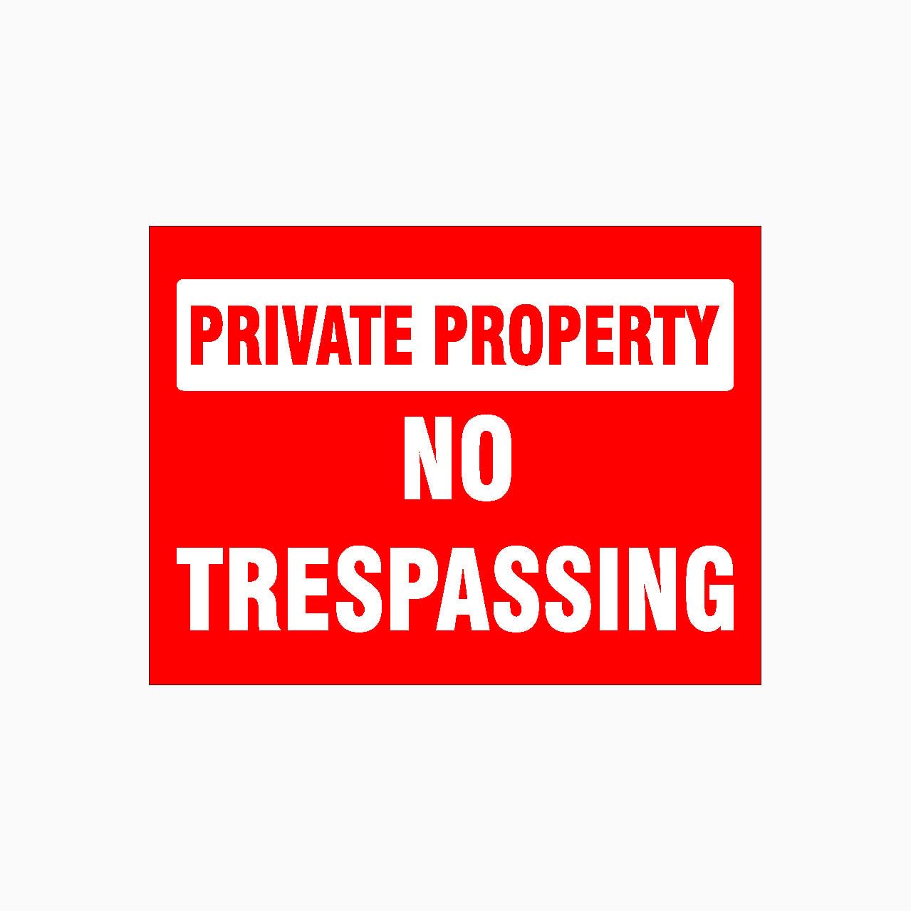 PRIVATE PROPERTY NO TRESPASSING Sign Metal Tin Sign 8 x 12 inch for Industrial & Commercial Series