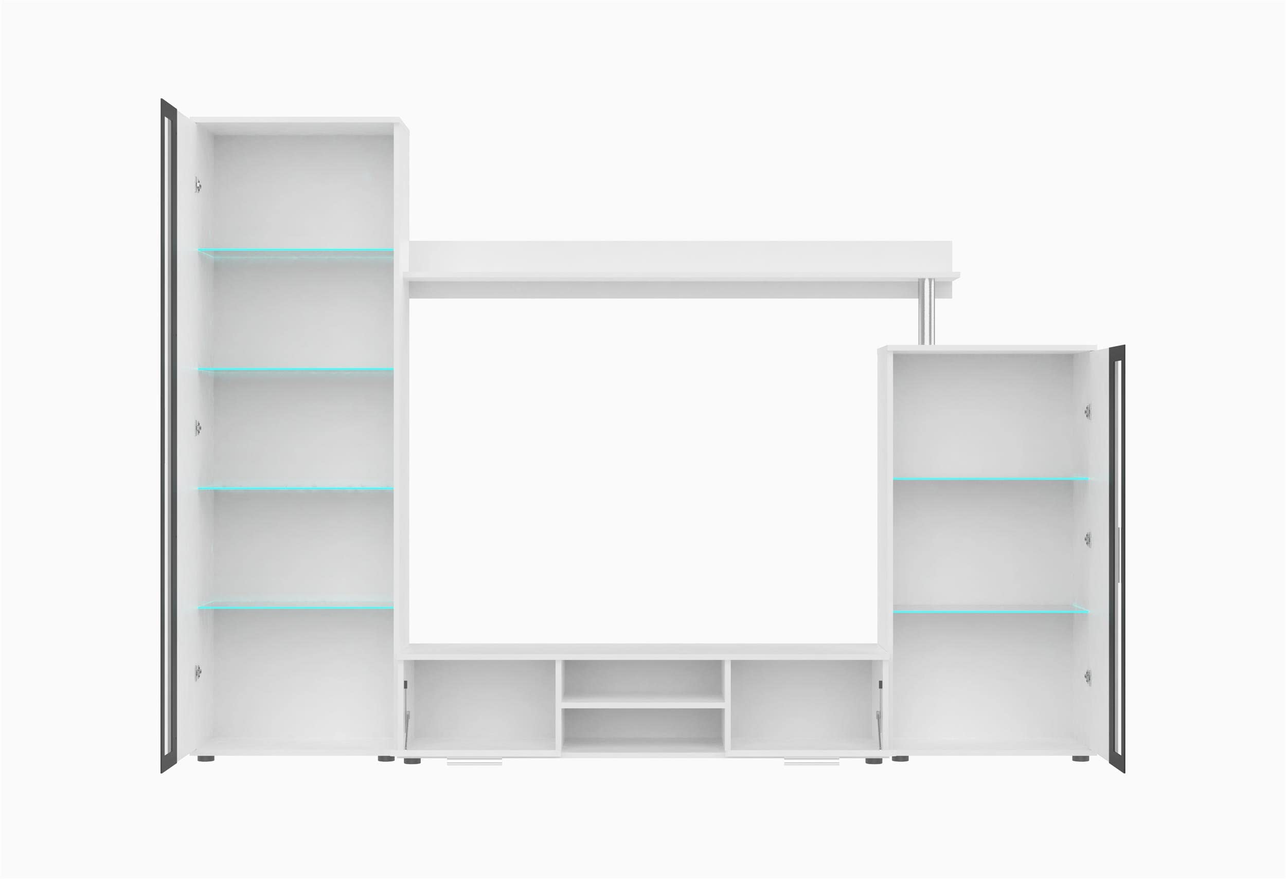 Élément Mural – Meuble de Salon 4 éléments | Design Moderne, mobilier pour Une Maison Douillette et Confortable, Pratique, Blanc