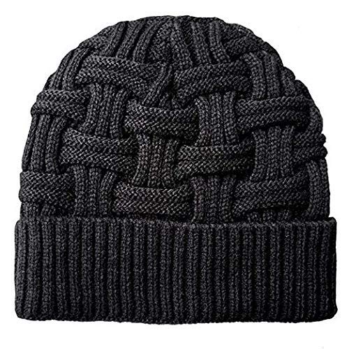 Veteran Men's and Women's Knitted Woollen Winter Warm Skull Cap(Coal Grey, Free Size) 1
