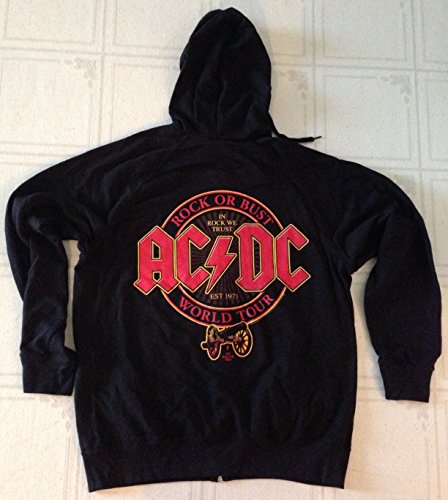AC/DC AC DC Rock Or Bust 2016 Tour Logo XL SWEATSHIRT w/ Hoodie Axl Rose