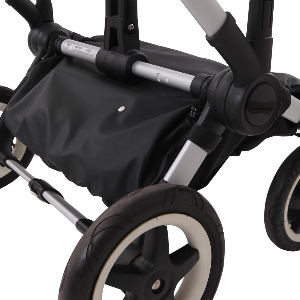 Cubre Cesta para Bugaboo Donkey 5 ECOPIEL NEGRA (Impermeable) - Gran volumen al no tener cremalleras