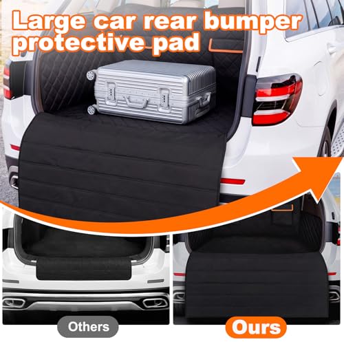 Image of Tinideya Large Rear Bumper Protector for Cars 41 x 40 Inch Bumper Guard Foldable Protective Mat Dog Blanket Cargo Liner Preventing Scratches While Unloading and Loading for SUV Van Truck Vehicle