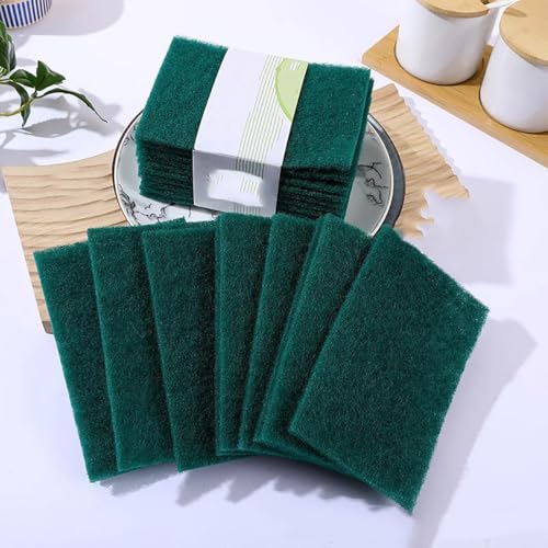 Image of 10PCS Heavy Duty Cleaning Scrubbing Pads for Kitchen Bathroom Household Cleaning Dish Scrub Sponges