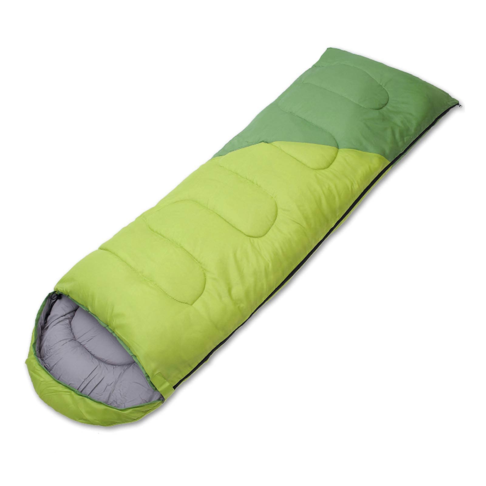 Sacco a Pelo, Sacco a Pelo Termico con Busta di Riempimento in Cotone Vuoto con Design Impermeabile (Verde 1.1KG)