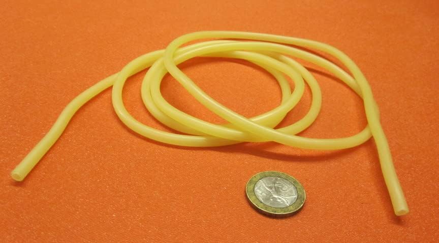 Latex Rubber Round Tubing 40A .187" (3/16") OD x .125" (1/8") ID x 10 Ft. Length 1 Roll