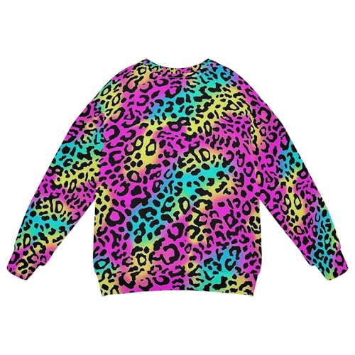 JUNZAN Fluorescent Leopard Kids Boys Hooded Sweatshirt Long Sleeve Outerwear for Kids Sports 4T2