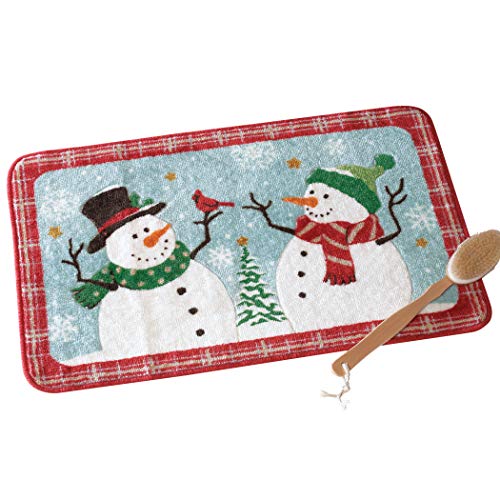 MiToo Collections Etc Snow Time Holiday Snowman Bath Rug 32
