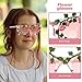 BESTonZON Floral Shaped Sunglasses for Women, Rose Frame Novelty Flower Eyeglasses, UV Protection Party Glasses for Adults, Fashionable Floral Design Accessories