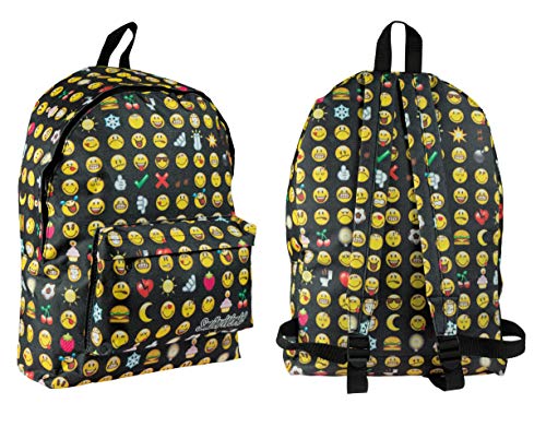 FACTORYCR  Mochila Black emoti 40x30x15 cms Escolar Juvenil Smiley    504589