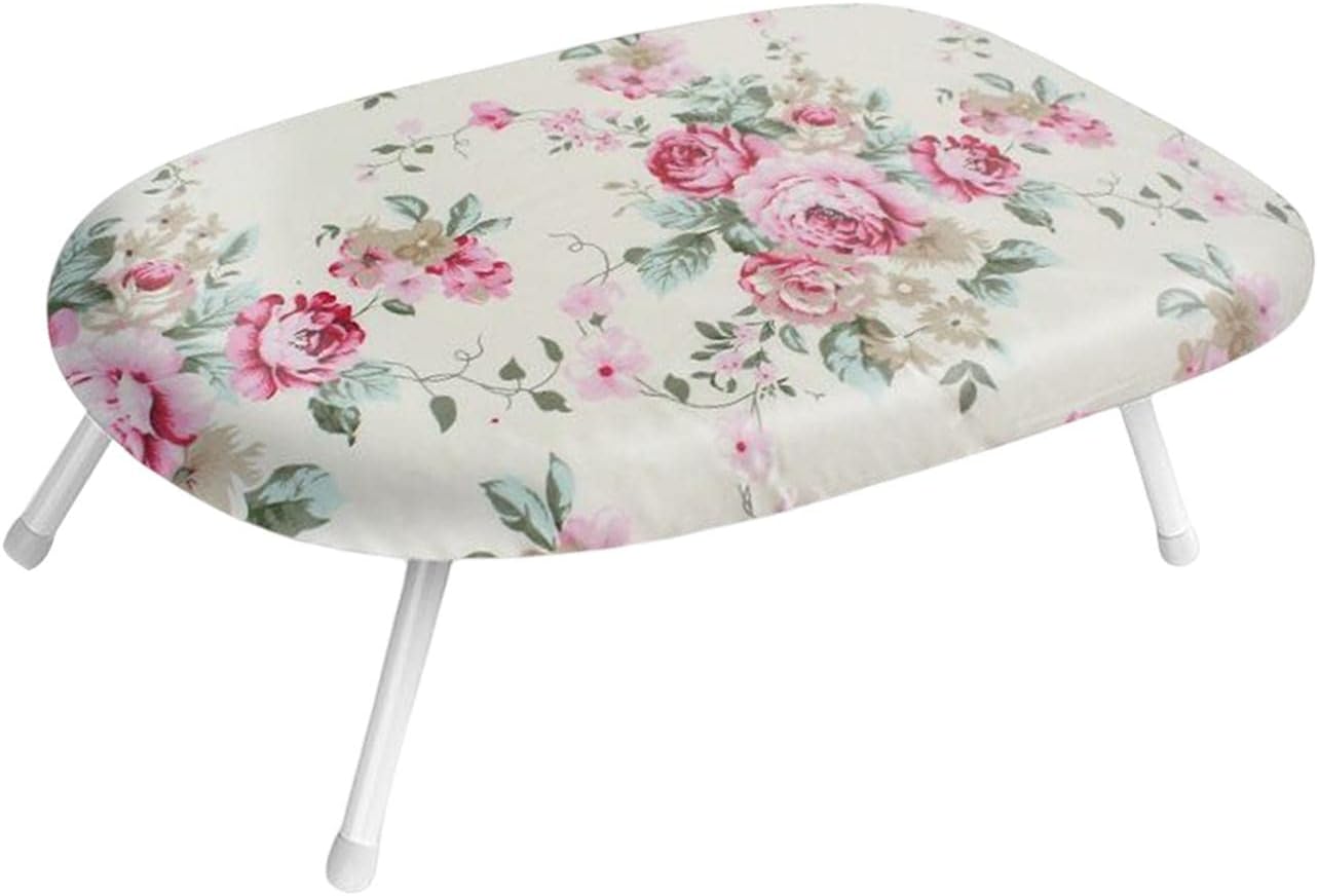 HTC18 Multipurpose Ironing Board Collapsible for Sewing Dormitory Household Pink