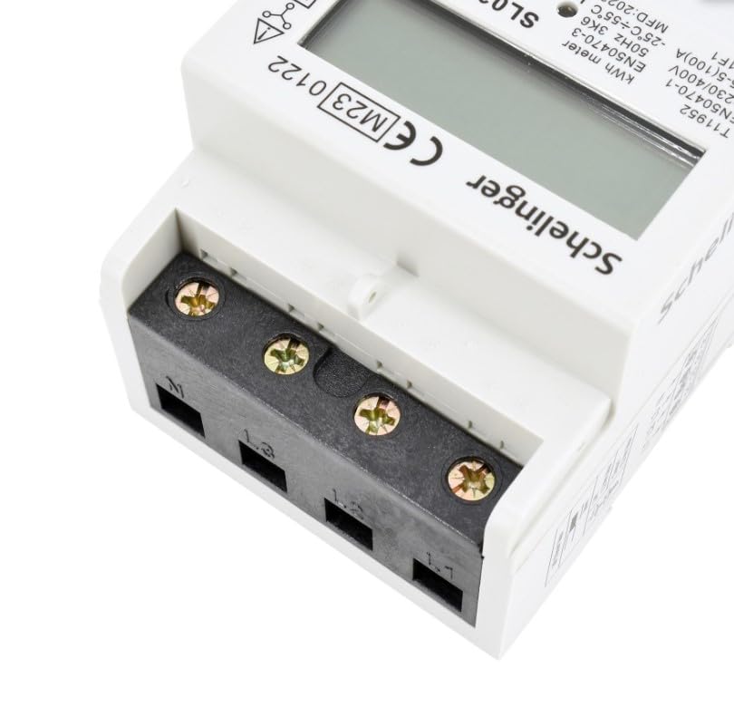 Trójfazowy miernik elektryczny MID 100A - szyna DIN - IP50-3 moduły