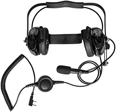 Maxtop AHDH0032-BK-K2 Two Way Radio Noise Cancelling Headset for Kenwood TK-3230XLS TK-3300 TK-3300VP Nexedge NX-220