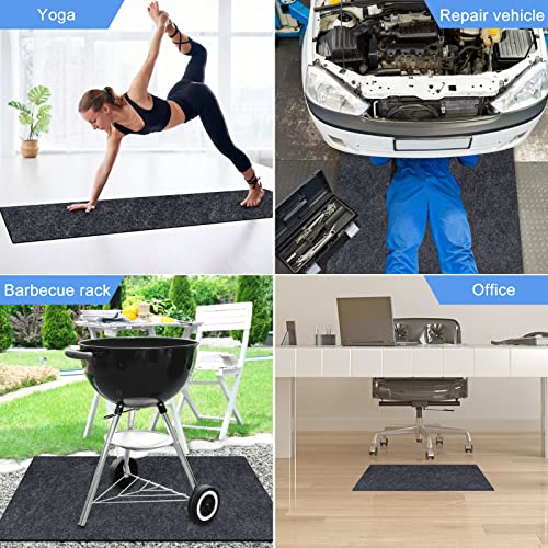 90 * 90 inch Round Inflatable Hot Tub Mat, Outdoor Indoor, Waterproof Slip-Proof Backing, Absorbent Spa Pool Ground Base Flooring Protector for Hot Tub Pool