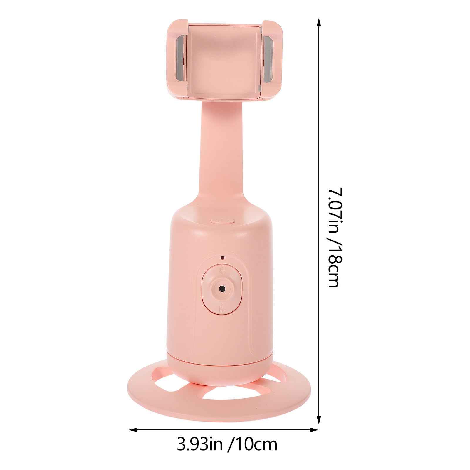 DOITOOL Soporte y Inteligente Móvil Teléfono para con en Reconocimiento Facial Rotación 360°, Material Abs y Batería de Litio Rosa para Transmisión Directo