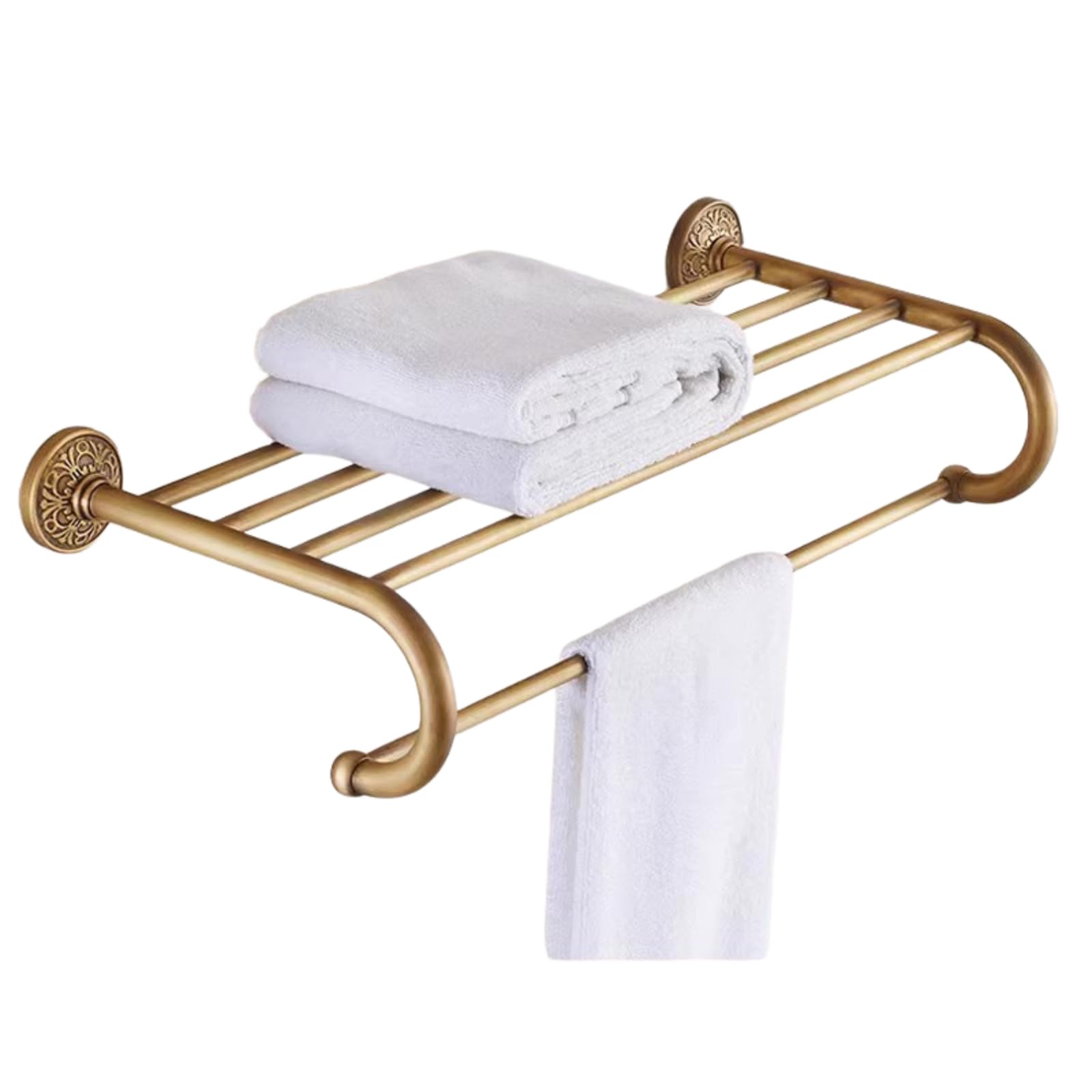 Quincaillerie de salle de bain rétro en cuivre ensemble porte-serviette