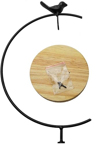 Miniatura 3 de CXLE Soporte de exhibición de adornos, soporte de adorno de hierro para colgar globo de vidrio para plantas de aire, terrario, bola de bruja, adorno