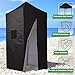 Pop Up Changing Tent - 46.5” Steel Frame Canopy Sun Shelter Pool Cabana, Portable Changing Room, or Privacy Tent for Camping Toilet or Portable Shower - Camping Essentials by Wakeman Outdoors (Black)