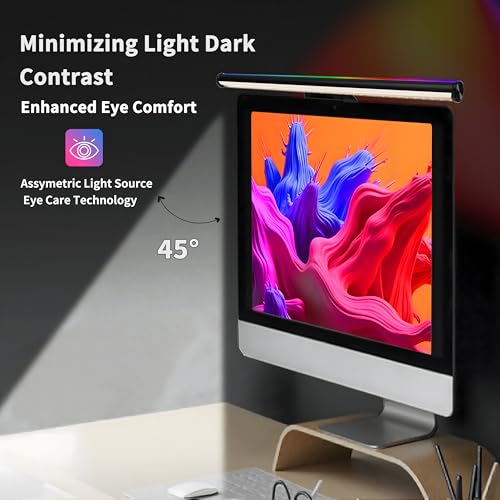Image of Hive Vibes 17 inch Smart Monitor Light Bar with RGB Backlight, App & Wireless Remote Control, Stepless Dimming, Adjustable Color Temperature, Eye-Caring Anti-Glare Screen Light for Home Office & Gaming