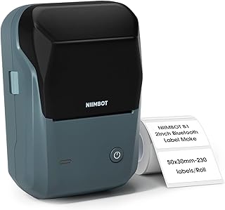 BLACKPOOL B1 Bluetooth Label Printer - Small Portable Thermal Label Maker | Wireless Connectivity | 2 inch Inkless Printing | Barcode, Mini Stickers, Bill, Receipt Machine for Home, Office & Students