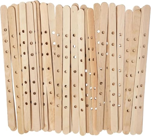 50 piezas de barras de mecha de madera para velas