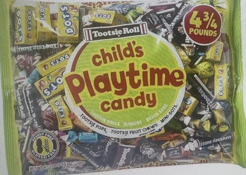 candy mix Child's Play Candy Favorites, 4 lbs 3/4of Individually Wrapped Party Candy - Funtastic Candy Variety Mix Bag - Peanut Free, Gluten Free (4lbs 3/4)