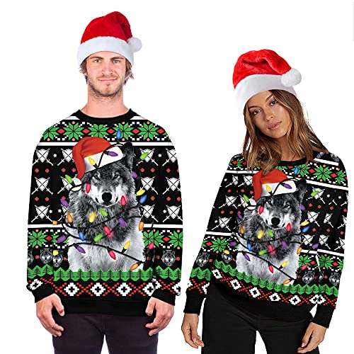 Unisex 3D Printed Christmas Sweatshirts Crew Neck Long Sleeve Loose Top Xmas Pullover - Image 6
