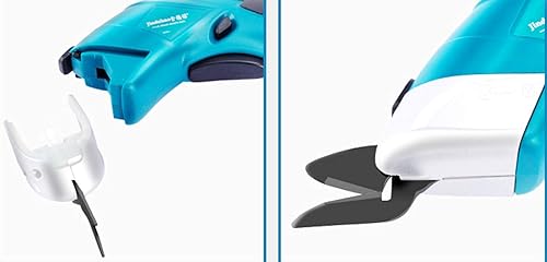 Miniatura 7 de Tijeras eléctricas de tela inalámbricas recargables con 2 cuchillas de corte, potente herramienta de corte para cuero, cartón, papel, álbumes de