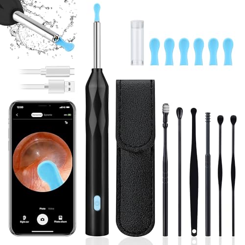 Ear Wax Removal Cleaner with Camera: Favofit Earwax Otoscope with Lights - Endoscope Ear Wax Remover Cleaning for iOS Android