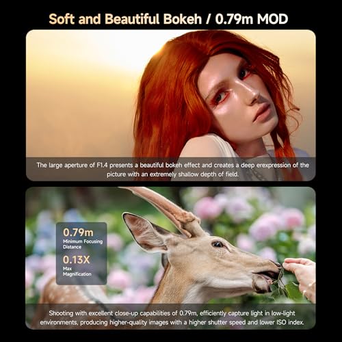 Image of VILTROX AF 85mm F1.4 Pro FE Full Frame Lens for Sony E Mount, 85mm f /1.4 Auto Focus Portrait Prime Lens Compatible with Sony a7RIV a9 a7RII a7RIII a7III a7C FX3 ZVE1 A1 a6600 a6700 a6400 ZV-E10