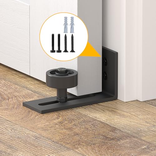 FüHrungsrolle Schiebetor, SchiebetüR BodenfüHrung, Sliding Door Kit, für Alle Sliding Door Floor Guide und Alle SchiebetüRen 2 StüCk (Schwarz)