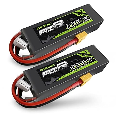 OVONIC 3S Lipo Bateria 11.1V 2200mAh 50C z XT60 do RC Evader BX Auto RC Truck RC Truggy RC Samolot UAV Drone FPV (2 sztuki)
