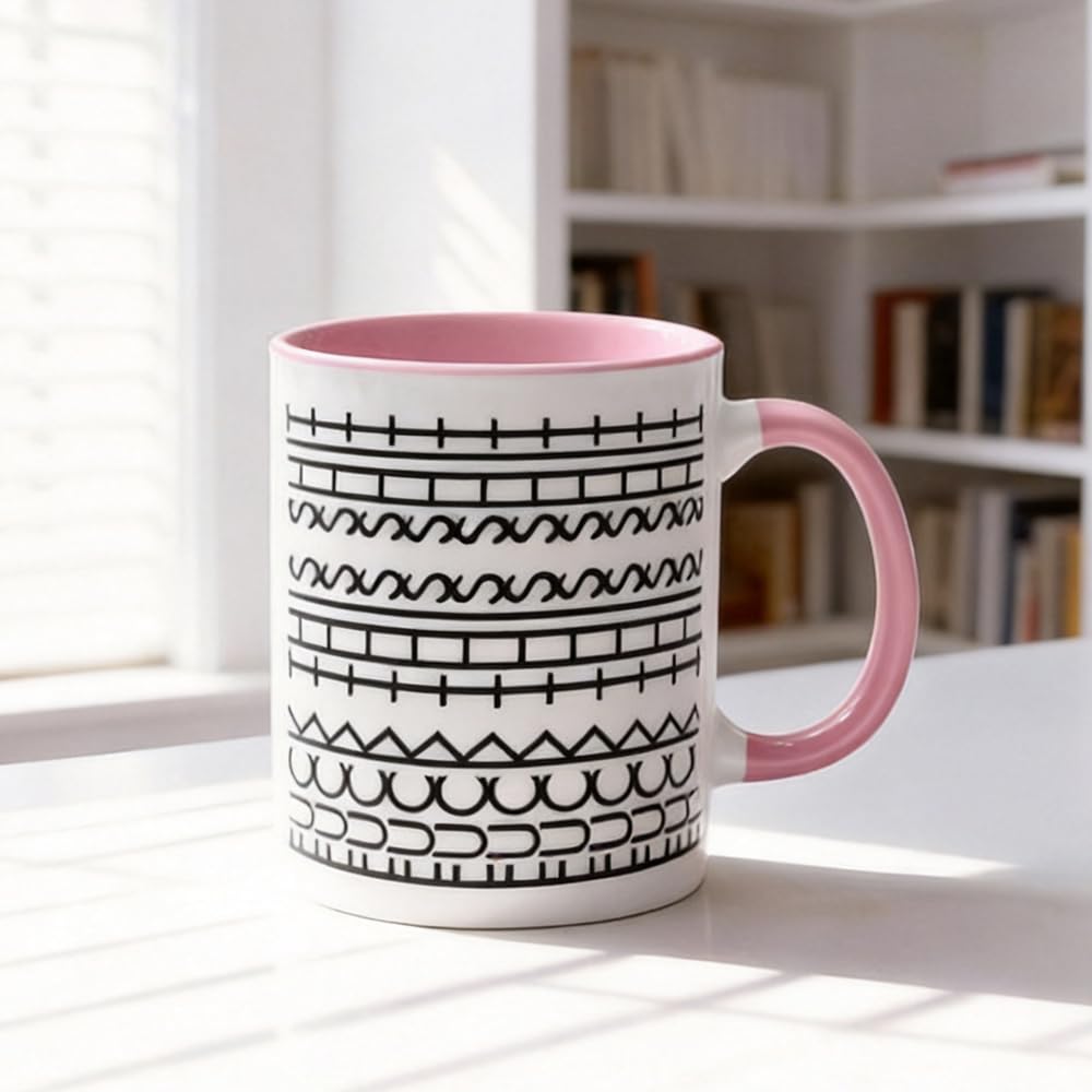 Wxeadu Funny Mugs with Hidden Message Mug, Rude Mugs for Adults, Humorous Novelty Ceramic Cup for Coffee & Tea Lovers, Office Workers, Friends, Unique Gift Idea, 350ml (Pink, A) โ image 1