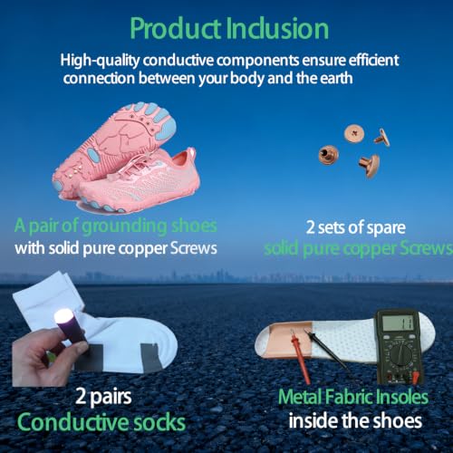 Image of Grounding Barefoot Shoes with Copper , Effective Full-Chain Grounding