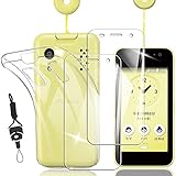 Nutmeg【フイルム&ケース2+1】For 京セラ キッズケータイ KY-41C 用の ガラスフイルム 対応 京セラ キッズケータイ KY-41C 用の ケース クリア 保護カバー 耐衝撃 KY-41C 用の 保護 フイルム 指紋防止 気泡防止