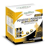 Equilibra Potassio e Magnesio Sport, Integratore Sali Minerali, Carboidrati 2:1, Maltodestrine, Glucosio, Fruttosio, Elettroliti, Vitamina C, Soluzione Ipotonica per lo Sport, Gusto Arancia, 10 Buste