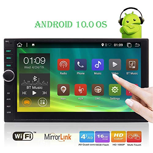 Double 2 din Android 10.0 OS Car Stereo GPS Navigation System with Bluetooth