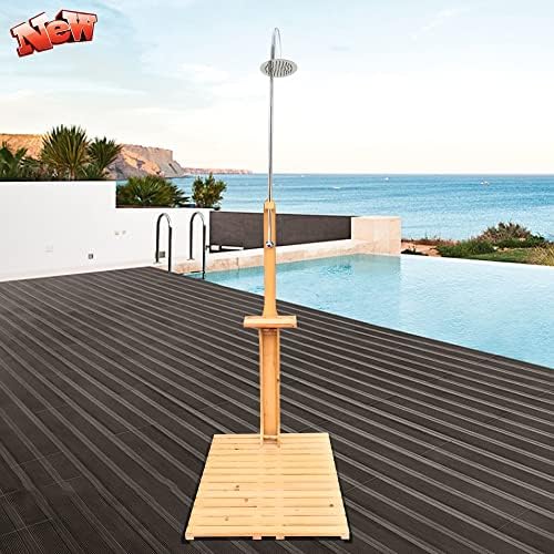 ZMIZAKOY Higher Quality Outdoor Shower kit for Backyard, Solid Wood