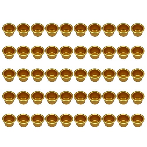 50pcs Mini Metal Candle Holder Set of 50 Gold Aluminum Candelabra for Festive Decorations Simple Home Ornaments Candle Holder