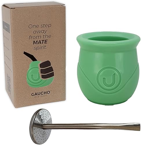 Urban Yerba Mate - Juego de tazas de calabaza con sistema único de extracción de yerba autolimpiante. Fabricado en Argentina. Diseño inteligente