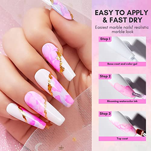 Makartt Set di 6 Smalti Gel Blooming Colorati