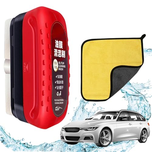 Rimuovi Pellicola D'olio Per Vetro,Glass Lavavetri Auto,Sgrassatore per Vetri e Cristalli,Pulizia dei Vetri Auto,Auto Vetro Olio Film Pulitore Vetro,120ml