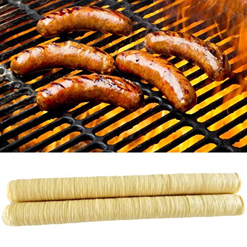 Sausage Casing 46ft 26mm Edible Drying Sausage Casing, Natural Collagen Casings Tube for Flavorous Homemade Sausages Ham, Smoked Sausage, Hot Dog, Roast Sausage DIY Making - Thumbnail 4
