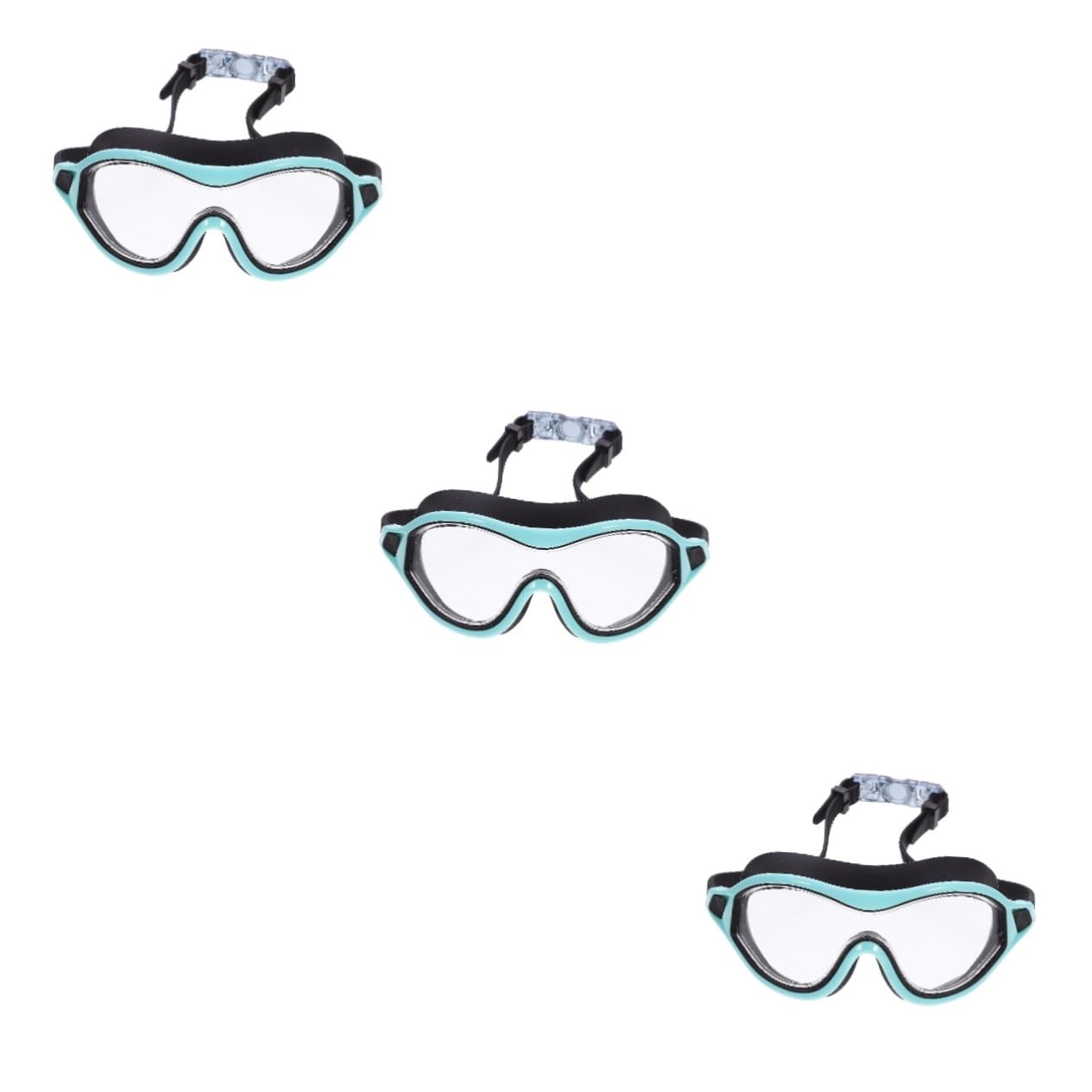 HANABASS 3piezas Gafas De Natación Unisex Ligeras y Ajustables Diseño De Marco Amplio Antiniebla y Protección Uv Para Natación y Esnórquel