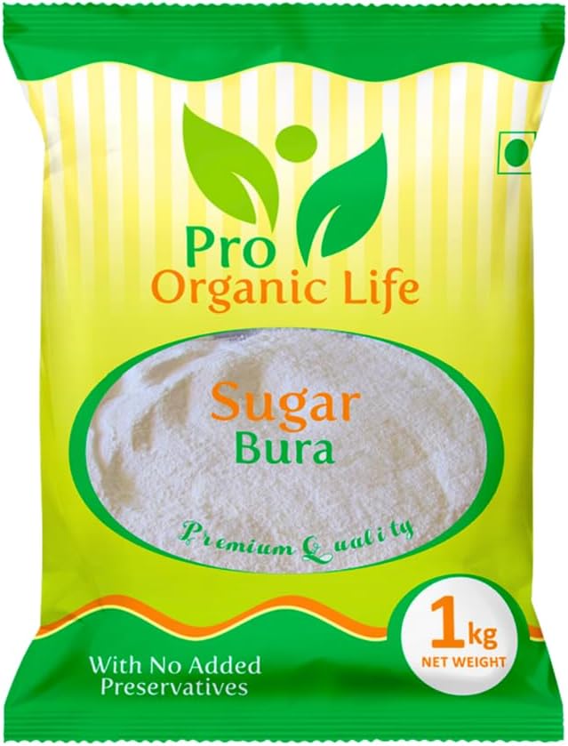 Pro Organic Life Bura Sugar 1 kG - Natural & Sulphur-Free Sweetener for Baking and Festivals
