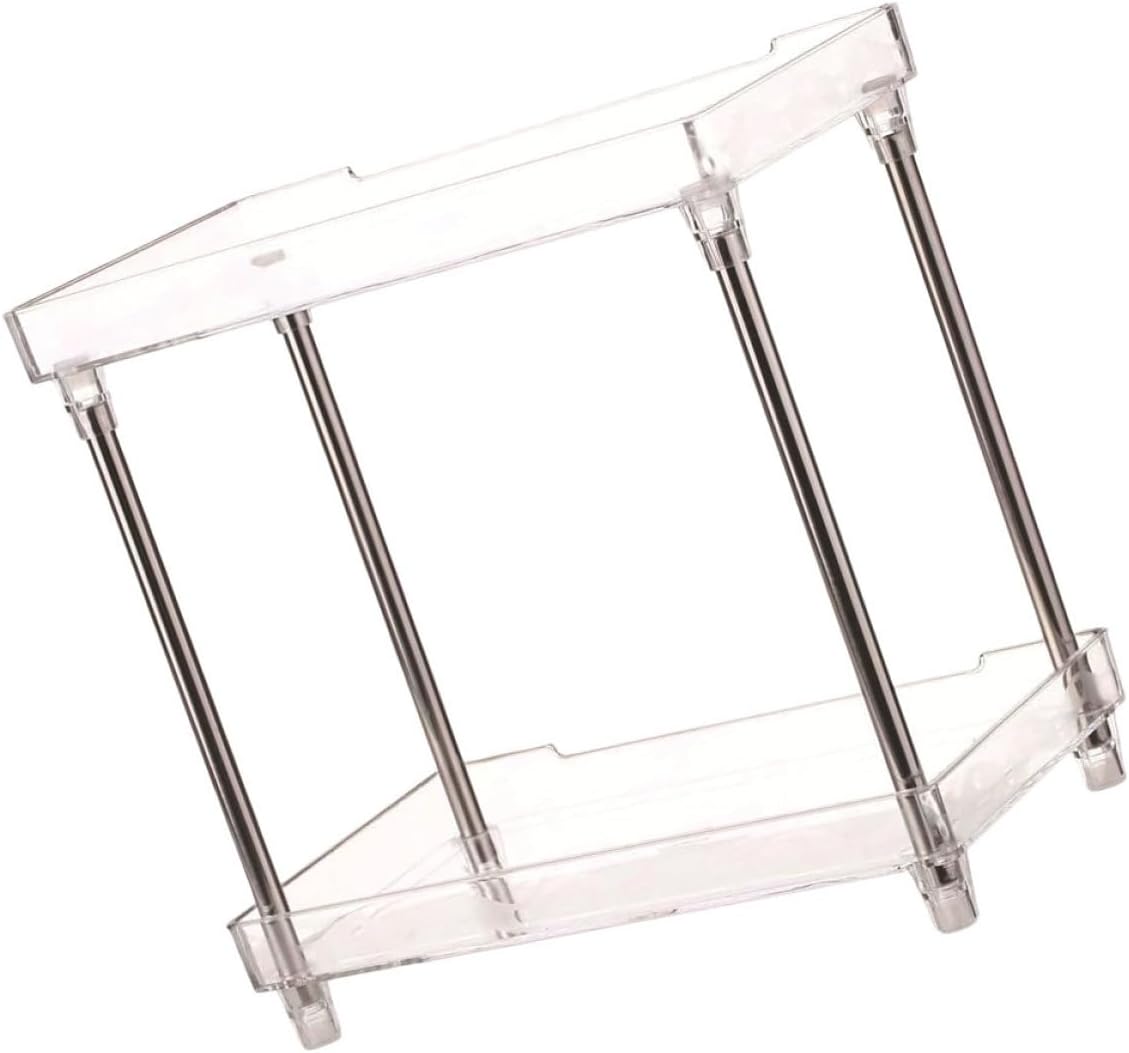 Acrylic Makeup Storage Rack 1pcs Bathroom Toiletry Organizer Box Desktop Vanity Shelf for Skincare and Cosmetic Items, No-drill Freestanding Design for Home Bathroom Use