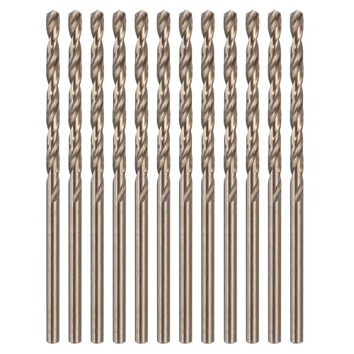 HARFINGTON 12pcs mèche Cobalt #43 0.089" HSS-CO torsadée pour acier inox