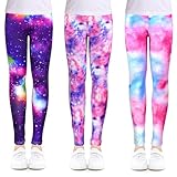 ZukoCert Girls Leggings 3 Pack, Comfortable and Durable Leggings for Kids, Little Girls Legging for 8-9 Years, Perfect for Everyday Wear