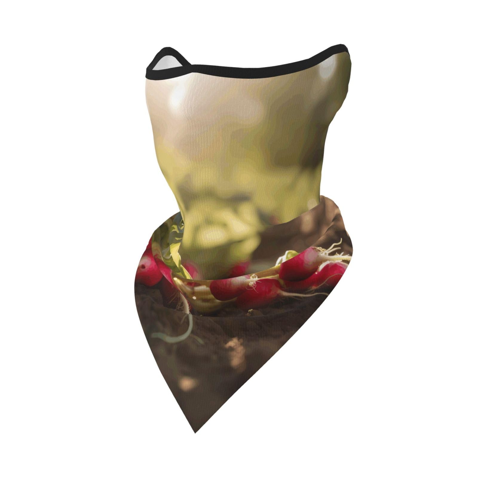 POEZJZW Turnip Pattern Bandana Head Wrap Face Scarf Mask Neck Warmer Multifunctional Headwear