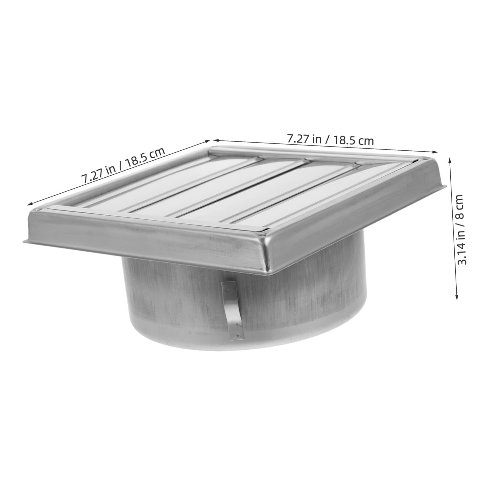 SEWACC Rejilla de Ventilación de Acero Inoxidable con Malla y Louvers Ajustables Cubierta Resistente la Lluvia para Pared Exterior Hogar Oficina y Baño Protección Contra Humedad y Flujo